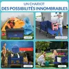 Chariot à main pliable toit 100kg frein poche latérale Voir les images du produit 4