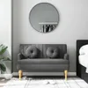 Lavice s polštáři 113 x 64,5 x 75,5 cm textil Tmavě šedá Náhled obrázku produktu 4
