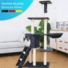 Katzen Kratzbaum Simba 142 cm groß Dunkelgrau - Deluxe Produktbild-Vorschau 1