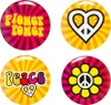 Buttons Hippie Peace Produktbild-Vorschau 1