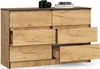 Kommode K120 6S Eiche Handwerk Laminierte Kommode mit 6 Produktbild-Vorschau 2