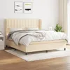 Cloris Designermöbel Boxspringbett mit Matratze Creme Produktbild-Vorschau 1