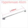 A silver-colored shower screen stabilizer bar with measurement indicators. Produktbild-Vorschau