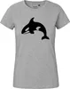 Huuraa Damen T-Shirt Orka Killerwal XS Sport Grey Bio Produktbild-Vorschau 2