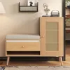 Garderobenbank mit Schuhschrank - Rattan-Optik - Produktbild-Vorschau 8