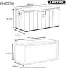 Diagrams showing the dimensions of a storage box. Podgląd zdjęcia produktu
