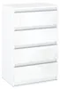 Kommode „HIT“, 4 Schubladen, 60 cm, Mattweiß/Glänzendweiß Produktbild-Vorschau 1