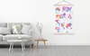 MuchoWow® Textilposter Karten - Collage - Aquarell 120x180 Produktbild-Vorschau 3