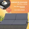 CASARIA® Lettino Prendisole 2 Persone in Polyrattan Anteprima dell’immagine prodotto 6