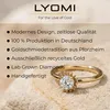 LYOMI Gold Anhänger Kreuz 0,14ct lab-grown Diamant – Produktbild-Vorschau 4