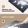 KitchenYeah© Herdabdeckplatte Weltkarte - Einfach - Schwarz Produktbild-Vorschau 2