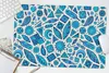 MuchoWow® Schreibtischunterlage Blau - Muster - Federn - Produktbild-Vorschau 6