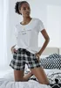 Vivance Dreams Pyjamashorts schwarz-weiß kariert Größe Produktbild-Vorschau 4