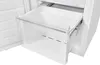 Close-up of an open freezer drawer with a transparent front. Produktbild-Vorschau