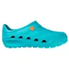 A single turquoise shoe with an orange accent is shown against a white background. Produktbild-Vorschau