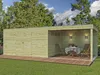Gartenhaus Modell QB-Line 12,60 m² + 300 cm Anbau Produktbild-Vorschau 9