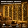 UISEBRT LED Eisregen-Lichtdekoration 5M 200LED, warmweiß, 8 Produktbild-Vorschau 5