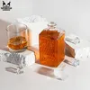 SuperButelki - Karafka szklana 500 ml, z korkiem, tłoczony Podgląd zdjęcia produktu 4