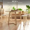 HOMCOM Stapelbare Hocker, 4er-Set, Mehrzweckhocker, runde Produktbild-Vorschau 5