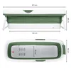 Two views of a foldable bathtub with dimensions indicated. Produktbild-Vorschau
