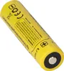 A yellow rechargeable lithium battery with black and silver accents, shown at an angle against a white background. Anteprima dell’immagine prodotto