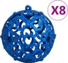 A single blue glittery Christmas ornament with an intricate cut-out design. Náhled obrázku produktu