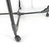 Close-up view of the base and wheels of a black and gray drying rack. Produktbild-Vorschau