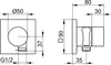 Keuco 2-Wege-Umstellventil IXMO DN 15, UP, mit Griff IXMO Produktbild-Vorschau 3