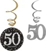 12 Golden 50th Birthday Spiralhänger 60cm Produktbild-Vorschau 3