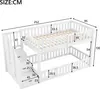 Merax Etagenbett 90x200 cm, Stockbett mit Zaun und Produktbild-Vorschau 7