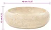 vidaXL Lavabo 40x12 cm in marmo crema Anteprima dell’immagine prodotto 7