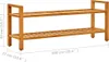 vidaXL Schuhregal mit 2 Etagen 100x27x40 cm Massivholz Produktbild-Vorschau 5
