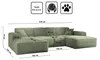 Kaiser Möbel Ecksofa, Eckcouch U form, Wohnzimmer Couch Produktbild-Vorschau 6