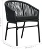 vidaXL Gartenstühle 2 Stk. Schwarz PE-Rattan Produktbild-Vorschau 6
