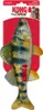 A dog toy shaped like a fish, packaged for retail sale. Produktbild-Vorschau