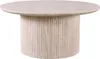 Lagos" 80 cm Runder Couchtisch Travertin Beige | Struktur Produktbild-Vorschau 1