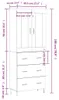 vidaXL Highboard Weiß 69,5x34x180 cm Holzwerkstoff Produktbild-Vorschau 8