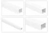 Vierkantrohr Profile PVC weiß 2m - Quadrat- & Produktbild-Vorschau 1