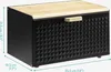 Navaris Brotkasten Metall Groß Schwarz - Brotbox Küche mit Produktbild-Vorschau 5