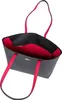 An open black tote bag with a red interior and red straps, shown from a high angle. Anteprima dell’immagine prodotto