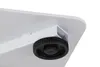 Close-up of the underside of a white product, showing a black adjustable foot. Podgląd zdjęcia produktu