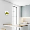 Glasuhr Wanduhr Küchenuhr Echt-Glas 30fi cm Öl Basilikum Produktbild-Vorschau 5