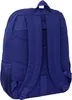 The back view of a blue backpack. Voir les images du produit