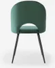 A single green upholstered chair with black metal legs, shown from the back against a white background. Anteprima dell’immagine prodotto
