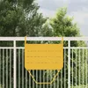 A yellow hanging balcony table attached to a white railing, with trees and a cloudy sky in the background. Anteprima dell’immagine prodotto