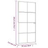 vidaXL Innentür Schwarz 93x201,5 cm Hartglas & Aluminium Produktbild-Vorschau 10