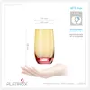 PLATINUX Trinkgläser Gelb-Rosa aus Glas Bunt 300ml Produktbild-Vorschau 2