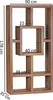 A wooden bookshelf with multiple compartments and dimensions labeled. Podgląd zdjęcia produktu