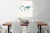 MuchoWow® Poster Weltkarte - Farben - Weiß 75x75 cm - Wand Produktbild-Vorschau 2