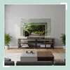 Meuble TV bas Relaxdays, 4 compartiments, étagère ouverte Voir les images du produit 3
